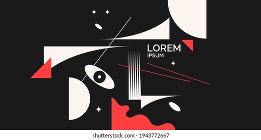 Modern backgrounds with abstract elements and dynamic shapes. Compositions of colored spots. Vector illustration. Template for design and creative ideas.