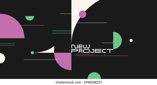 Modern backgrounds with abstract elements and dynamic shapes. Compositions of colored spots. Vector illustration. Template for design and creative ideas.