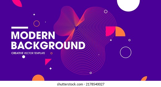 Modern backgrounds with abstract elements and dynamic shapes. Compositions of colored spots. Vector illustration.