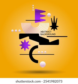 Modern backgrounds with abstract elements and dynamic shapes. Compositions of colored spots. Vector illustration. Template for design and creative ideas.