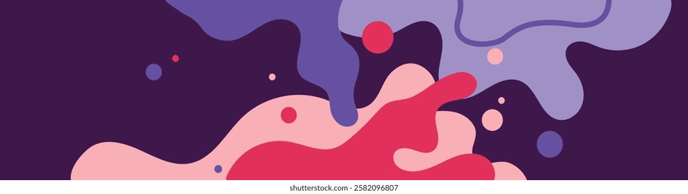 Modern backgrounds with abstract elements and dynamic shapes. Compositions of colored spots. Vector illustration. Template for design and creative ideas.