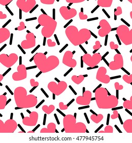 Modern background,Seamless pattern with hearts,