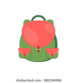 Modernes Rucksack-Symbol. Vektorfarbige Illustration.