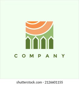 Diseño moderno de logotipo de patio trasero para su empresa o negocio