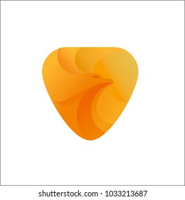 modern badge eagle logo, abstract bird badge yoga perdana style