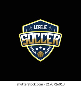 Modern badge football for sport logo design