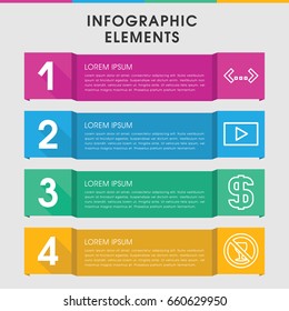 Modern badge infographic template. infographic design with badge icons includes no alcohol, play, dollar. can be used for presentation, diagram, annual report, web design.
