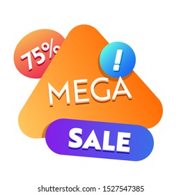 Modern badge for poster. Dynamical colored forms and lines. Gradient abstract banners with flowing liquid shapes. Template for logo, flyer, presentation