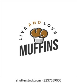 Modern Badge Quote Design with Muffin Graphic Idea