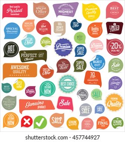 Colección moderna de placas y etiquetas
