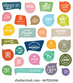 Colección moderna de placas y etiquetas