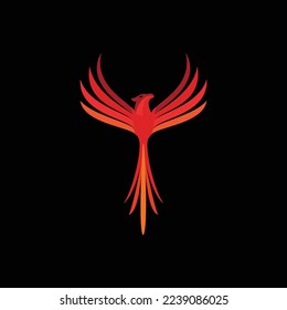 Modern Badges Phoenix Logo Simple