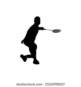 Modernes Badminton Sport Silhouette Logo Konzept