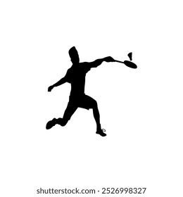 Modernes Badminton Sport Silhouette Logo Konzept