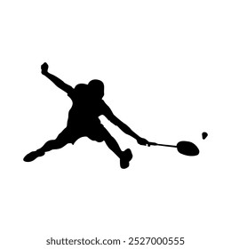 Modernes Badminton Sport Silhouette Logo Konzept