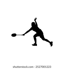 Modernes Badminton Sport Silhouette Logo Konzept