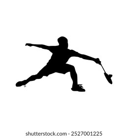 Modernes Badminton Sport Silhouette Logo Konzept