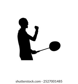 Modernes Badminton Sport Silhouette Logo Konzept