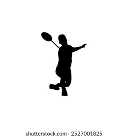 Modernes Badminton Sport Silhouette Logo Konzept