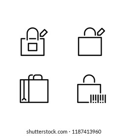 Modern bag icon set 