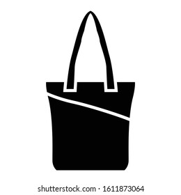 modern bag lady icon or logo illustration on white background. Perfect use for website, pattern, design, etc.