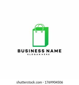 Modern Bag Shop Logo Vector Illustration.