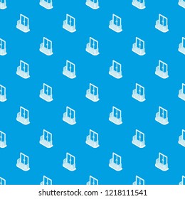 Modern balcony pattern vector seamless blue repeat for any use