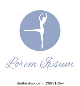 modern ballet dancer, ballerina. vector logo template