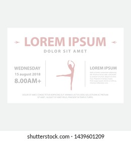 modern ballet dancer, ballerina. vector  invitation template