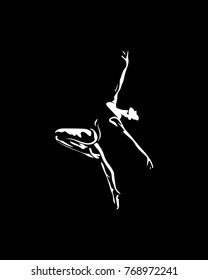 modern ballet dancer logo