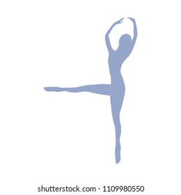 modern ballet dancer, logo icon