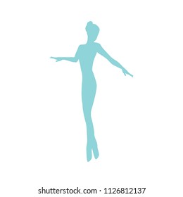 modern ballet dancer, logo icon