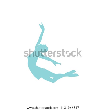 modern ballet dancer, logo icon