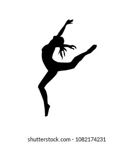 Modern Ballet Dancer, Vector Logo Icon