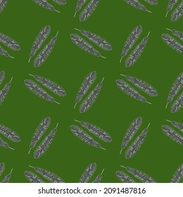 Modern Banana leaf seamless pattern with hand drawn tropical print. Fashionable nature background. Vector illustration for seasonal textile prints, fabric, banners, backdrops and wallpapers.