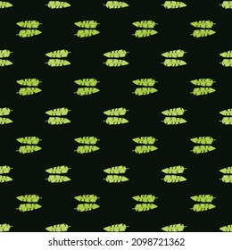 Modern Banana leaf seamless pattern with hand drawn tropical print. Summer art nature background. Vector illustration for seasonal textile prints, fabric, banners, backdrops and wallpapers.