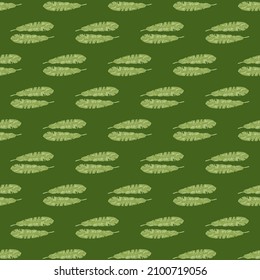 Modern Banana leaf seamless pattern with hand drawn tropical print. Fashionable nature background. Vector illustration for seasonal textile prints, fabric, banners, backdrops and wallpapers.