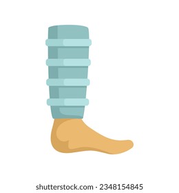 Modern bandage icon flat vector. Accident fracture. Leg hurt isolated