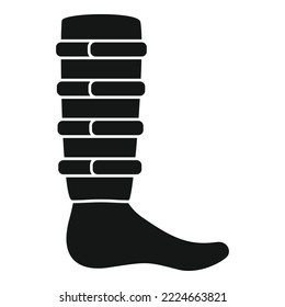 Modern bandage icon simple vector. Accident fracture. Leg hurt