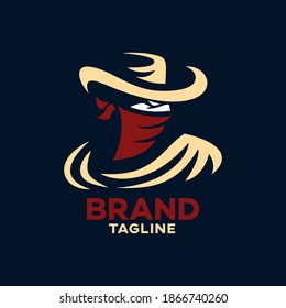 Modern bandit mascot logo.Vector illustration.