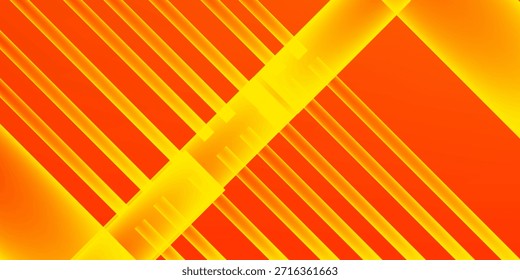 Moderno banen rbackground, estilo de efecto de zoom de gradacionismo naranja y amarillo, memphis abstracto, eps 10
