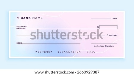 modern bank cheque check draft mockup design vector