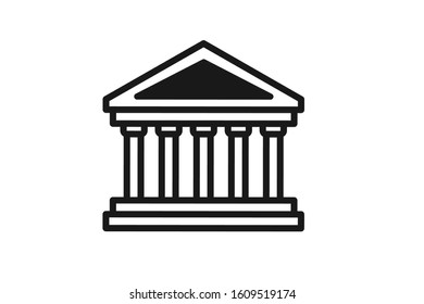 Modern bank icon vector isolated