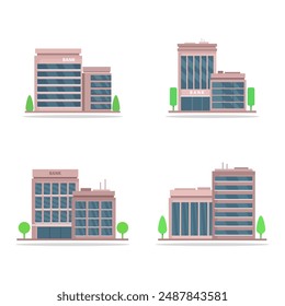 Modern bank illustrated in vector