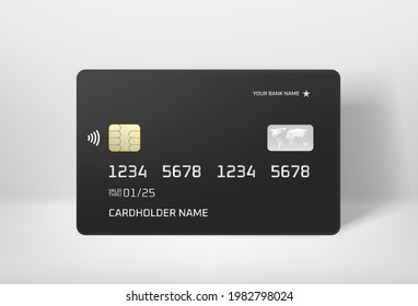 Modern banking card vector mockup