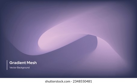 Banner moderno con el color abstracto de malla gradiente de las ondas borrosas. Ilustración de fondo del vector.