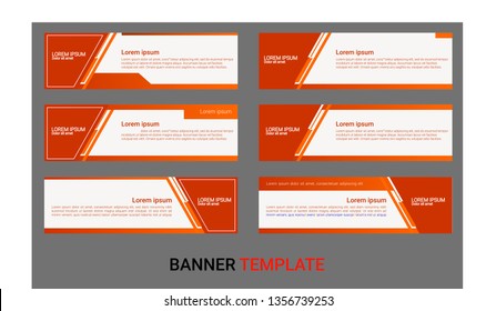 modern banner. abstract template for web design.orange flyer set