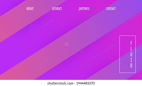 Modern Banner. Abstract Texture. Blue Bright Background. Color Dynamic Shape. Technology Invitation. Futuristic Flyer. Wave Landing Page. Mobile Frame. Magenta Modern Banner