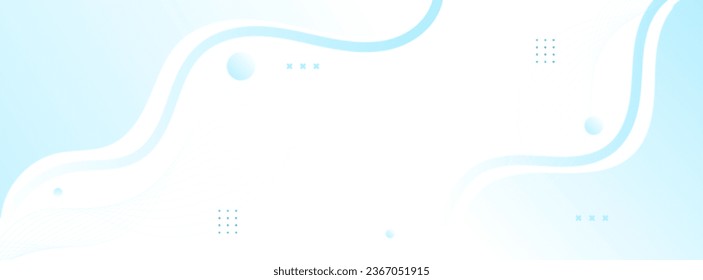 fondo moderno de banner. 2 color. azul y blanco. ondear. memphis de fondo abstracto. Pasos 10