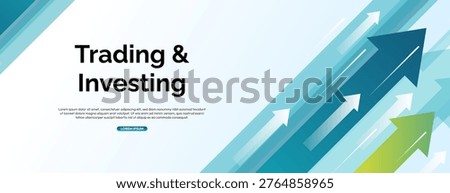 Modern banner background with abstract diagonal arrow. Vector illustration template.